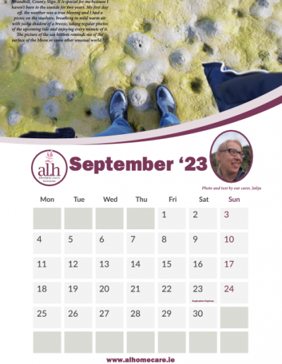 ALHomecare - kalendarz na rok 2023 przygotowany z pomocą naszych opiekunek osób starszych